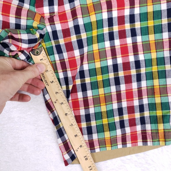 Cremieux Shorts Arnold Reversible Madras Preppy 35 Multicolor Summer Coastal - Picture 5 of 9